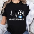 thumbnail image 1 of 100% Cotton Guatemala Soccer Heartbeat Flag Football Fan T-Shirt for Men Women Supporters Team Jersey Gift Apparel, 1 of 5