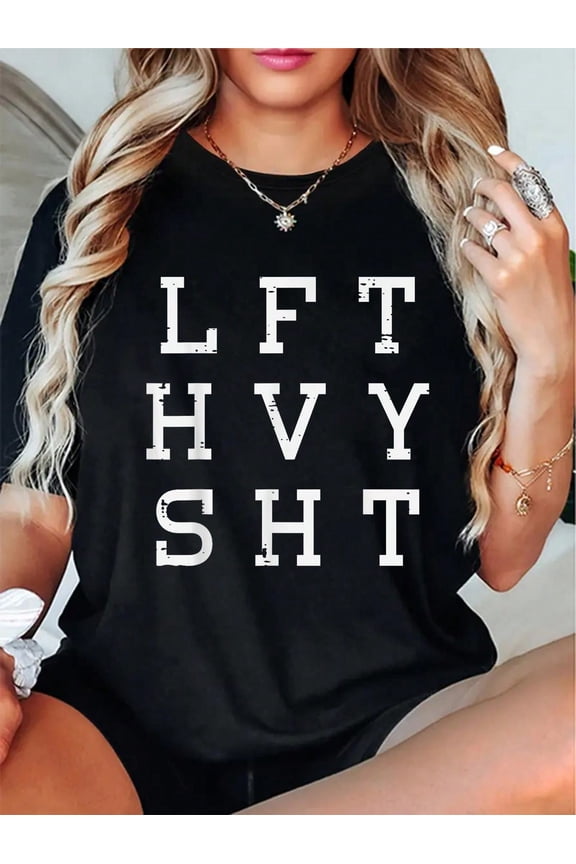 100% Cotton Gym Lift Heavy Sht Workout Weightlifting Deadlift Men Women T-Shirt