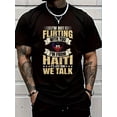 thumbnail image 1 of 100% Cotton Haitian I'm Not Flirting Haiti Love T-Shirt Short Sleeve T-Shirt Women's Men's Graphic Tee Causal Tops Women's Men Graphic Tee, 1 of 2