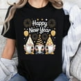 thumbnail image 1 of 100% Cotton Happy New Year Gnomes Fireworks T-Shirt, 1 of 5