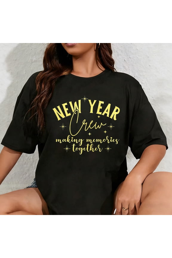 100% Cotton Happy New Year Shirt Mens 2026 New Year's Eve Party Countdown Family T-Shirt Christmas Holiday Short Sleeve Tops