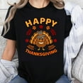 thumbnail image 1 of 100% Cotton Happy Thanksgiving Turkey Shirt Women Fall Festival Cute Turkey Design Autumn Holiday T-Shirt for Thanksgiving Day, 1 of 5