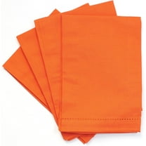 100% Cotton Hemstitch Cloth Dinner Napkins  Machine-Washable  20" x 20"  Set of 4  Paprika