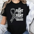 thumbnail image 1 of 100% Cotton Her Fight Is My Fight Borderline Personality Disorder Awareness Ribbon Hearts T-Shirt, 1 of 5