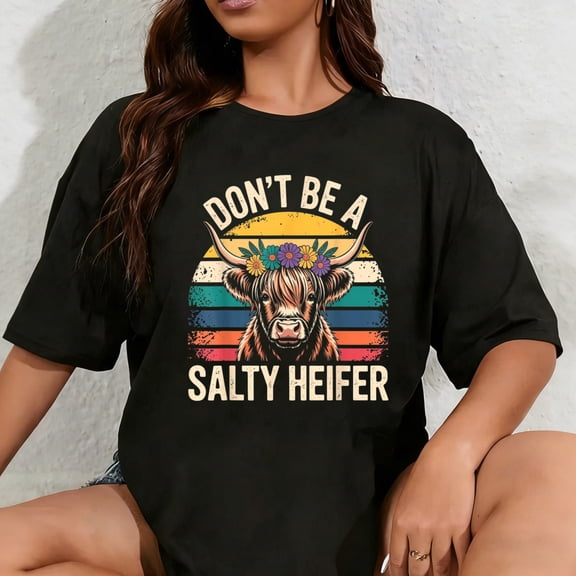 100% Cotton Highland Cow Shirt Funny Men Women T-Shirt