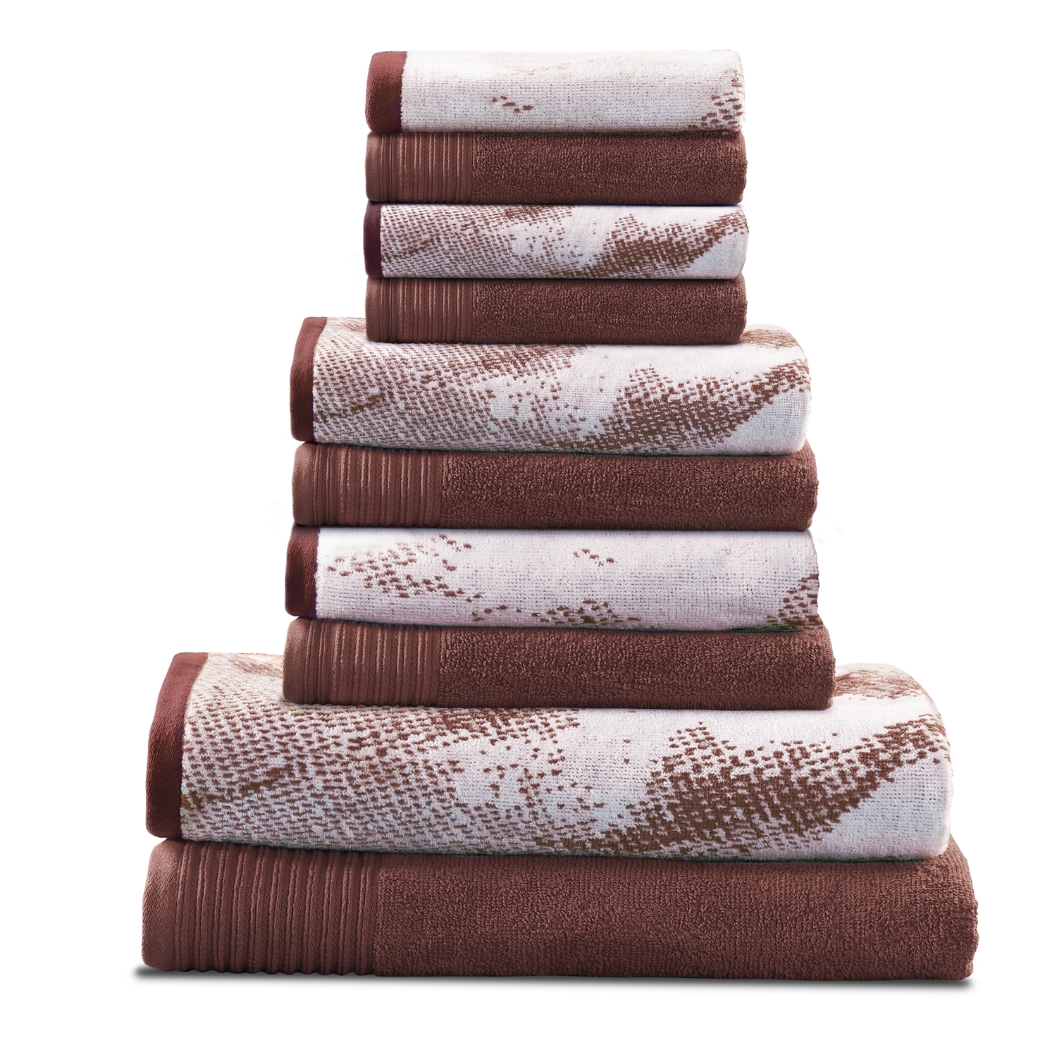 100% Cotton Medium Weight Marble Solid Bath Towels (set Of 4