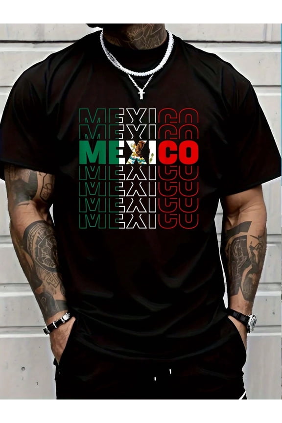 100% Cotton Hispanic Heritage Mexico Flag Proud Mexican Roots Pride T-Shirt Women's Men Graphic Tee