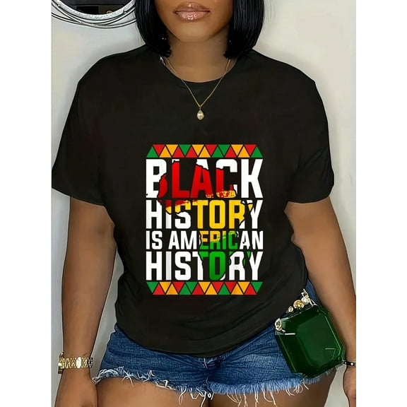 100% Cotton History Is American History Patriotic African American T-Shirt