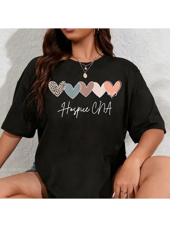 100% Cotton Hospice CNA Heart Certified Nursing Assistant End Of Life T-Shirt