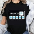 thumbnail image 1 of 100% Cotton I Am Working For Winter Break Snowflake Progress Bar Funny Christmas Holiday Shirt for Women Men Unisex Casual T-Shirt, 1 of 5
