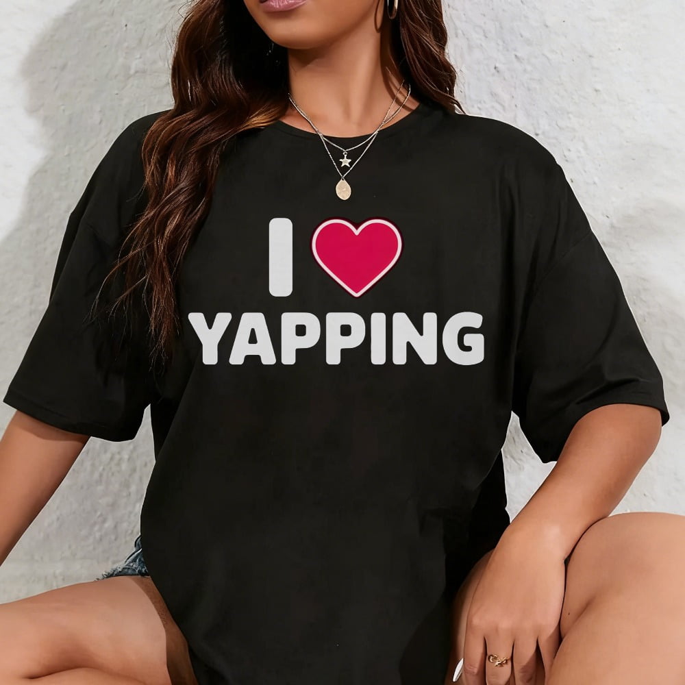 100% Cotton I Heart Yapping Certified Yapper Tee Funny Certified Yapper ...