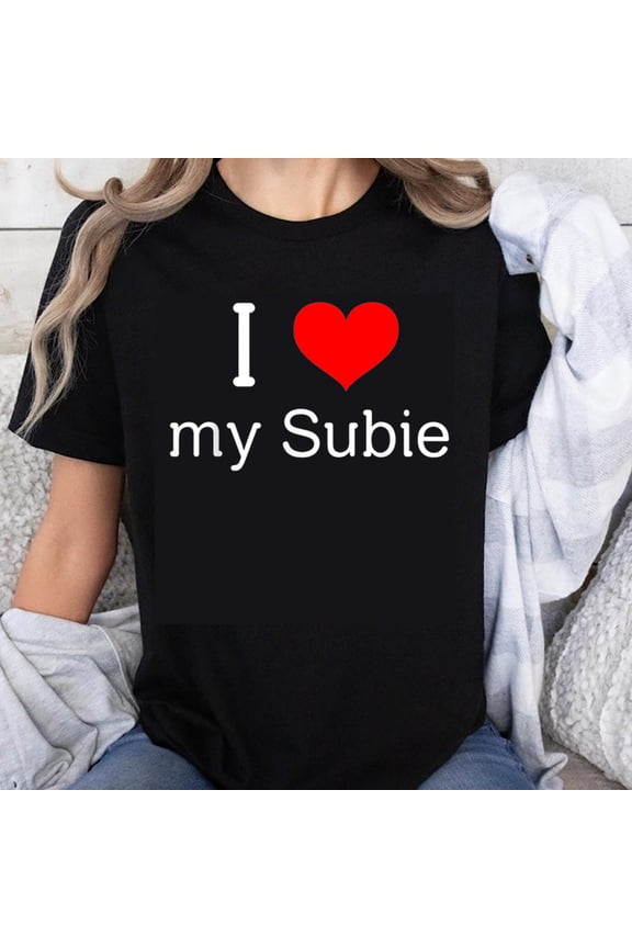 100% Cotton I Love My Subie Subaru Car Owner Gift For Subaru Fans Automotive Enthusiast T-Shirt