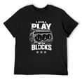 thumbnail image 1 of [100% Cotton]I STILL PLAY WITH BLOCKS Men's Fashionable Printed Loose Short Sleeve T-Shirt | Exquisite Design | Summer  | Easy To Pair, Showcases Your Style, 1 of 9