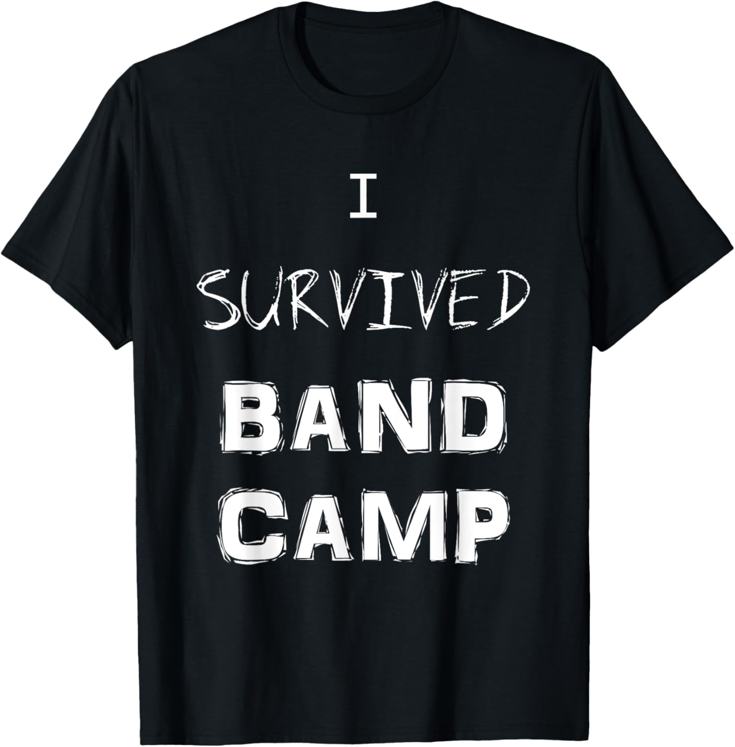 100 Cotton I Survived Band Camp Marching Drumline Tshirt