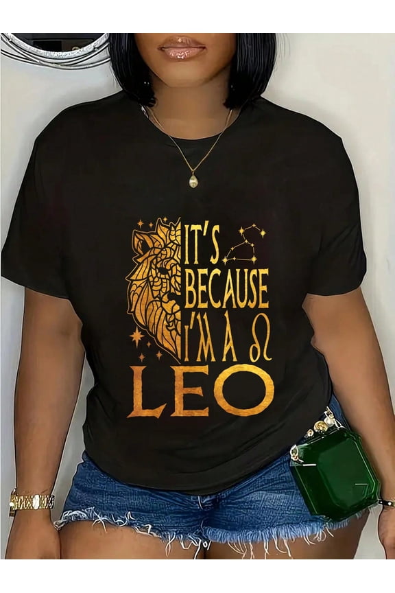 100% Cotton Im Leo Zodiac Sign Symbol Lion July August Birthday T-Shirt
