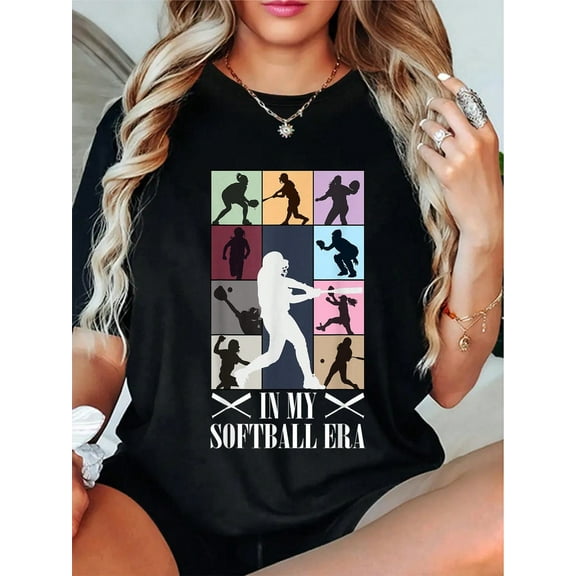 100% Cotton In My Softball Era Funny Softball Girl Player Lover T-Shirt