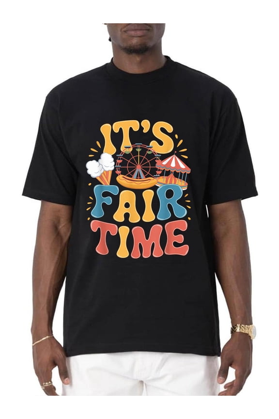 100% Cotton It's Fair Time Carousel Rides Country Fair Carnival Fair T-Shirt