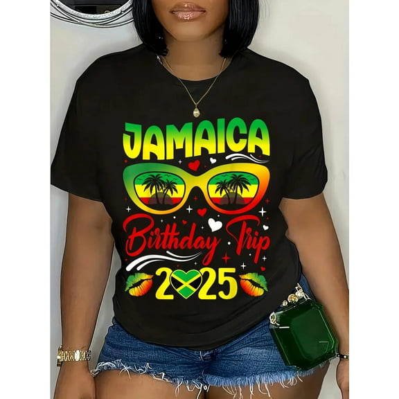 100% Cotton Jamaica Birthday Trip 2025 Funny Family Matching T-Shirt