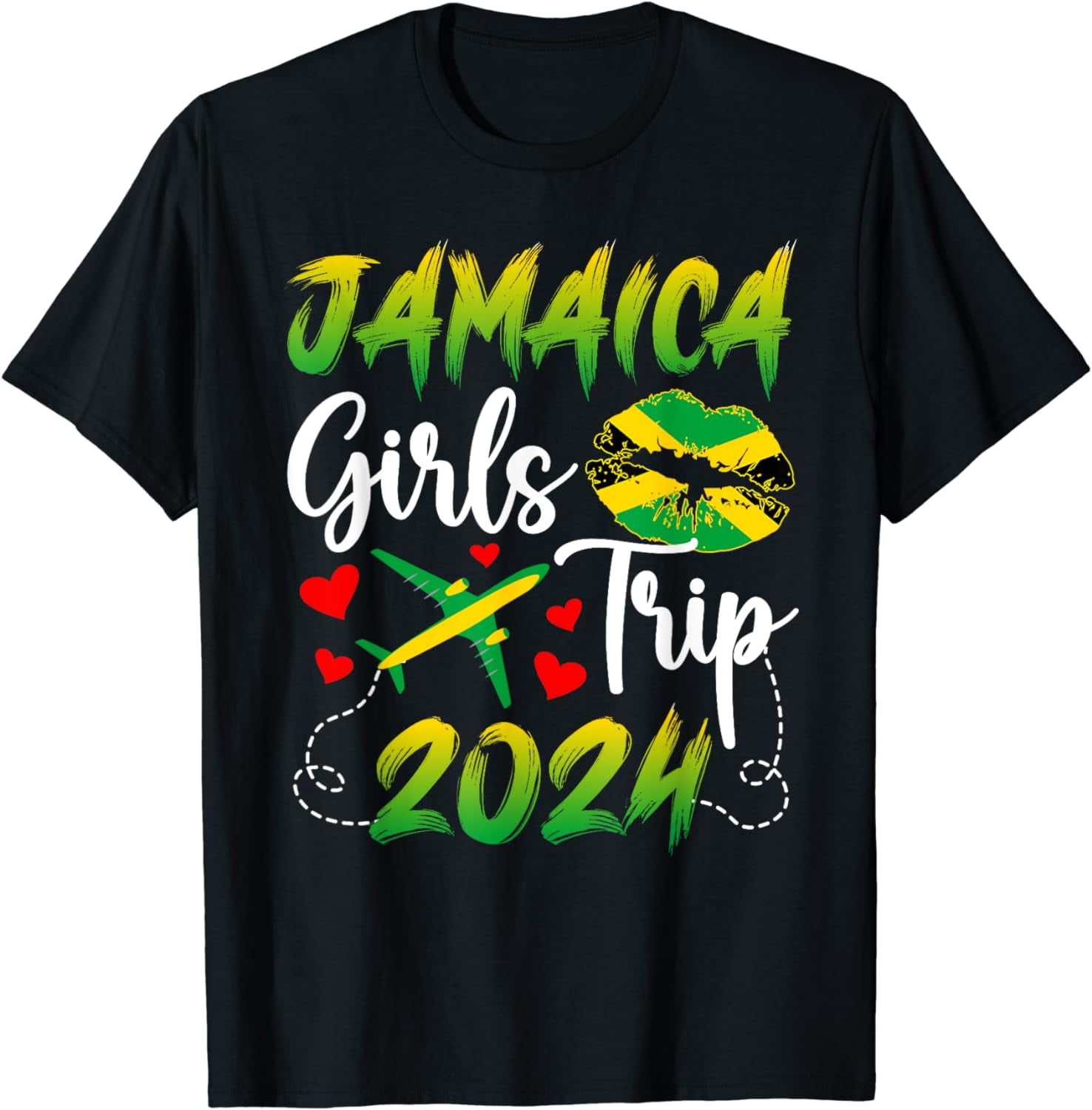 100% Cotton Jamaica Girls Trip 2024 Vacation Jamaica Travel Girls T ...