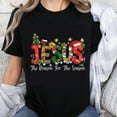 thumbnail image 1 of 100% Cotton Jesus The Reason For The Season Christmas T-Shirt With Festive Design And Holiday Pattern For Women And Men, 1 of 5