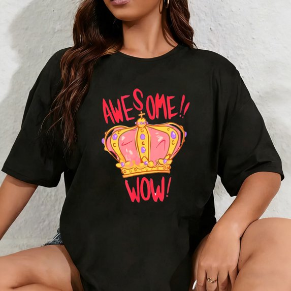 100% Cotton King George Awesome Wow T-Shirt T-Shirt