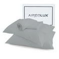 thumbnail image 1 of 100% Cotton King Sheet Set, 600 Thread Count Wrinkle-Resistant, Soft & Silky Sateen 4-Piece Set Light Gray by Aireolux, 1 of 9