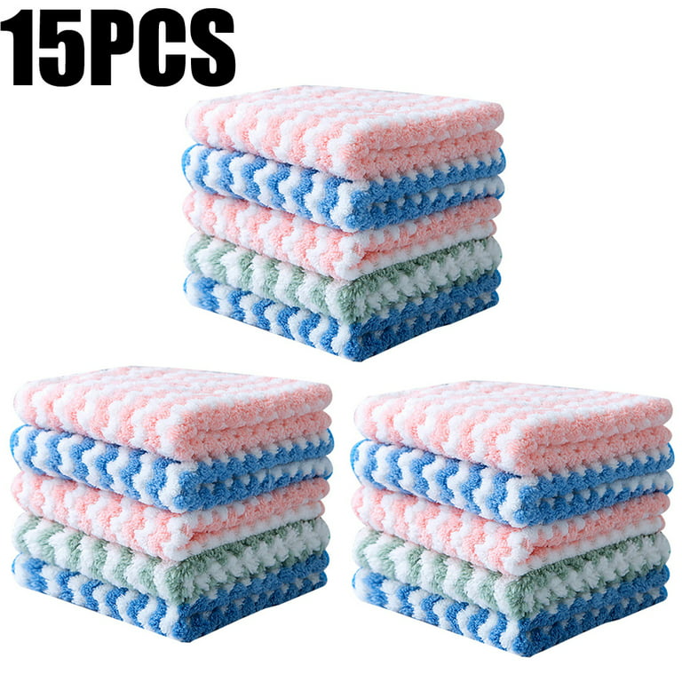 9 Pack Dish Cloths for Washing Dishes - Lint Free Kitchen Sponge Dishcloth  Small Microfiber Dish Towel Rags Absorbent Reusable Cleaning Drainer