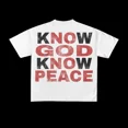 thumbnail image 1 of 100% Cotton Know God Know Peace No God No Peace Inspirational Faith T-Shirt For Women Religious Graphic Tee Casual Cotton Crewneck Top Golf Gift T-Shirts For Men and Women, 1 of 10
