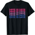 100 Cotton LOVE IS LOVE Funny Bisexual TShirt