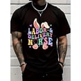 thumbnail image 1 of 100% Cotton Labor And Delivery Nurse Bunny L&D Nurse Happy Easter Day T-Shirt Graphic T-shirts for men and women, 1 of 2