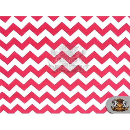 100% Cotton Large Chevron Print Fabric FLAMINGO / 45" Wide / Sold by the yard