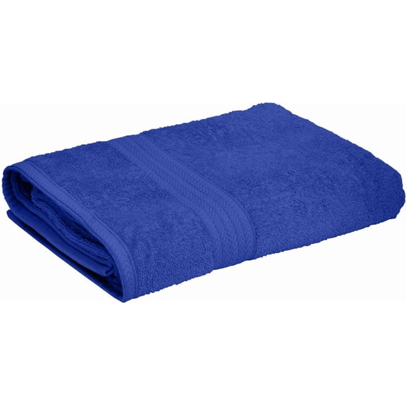 100% Cotton Large Size Bath Towel 500 Gsm | Soft & Absorbent Quick Dry & Durable Bath Towel (Blue)