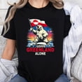 thumbnail image 1 of 100% Cotton Leave Greenland Alone Polar Bear With Flag Design T-Shirt, 1 of 5
