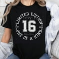 thumbnail image 1 of 100% Cotton Limited Edition Vintage 16 Years Old Birthday T-Shirt One of a Kind Established 2009 Women's Classic Crewneck Shirt, 1 of 5