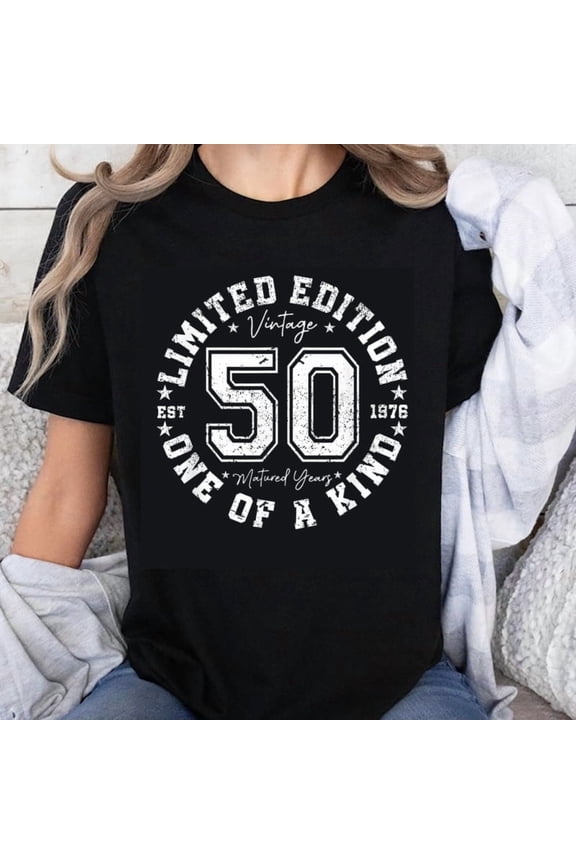 100% Cotton Limited Edition Vintage 50 Years Old 1976 One Of A Kind Matured Years Birthday Gift For Women Men T-Shirt