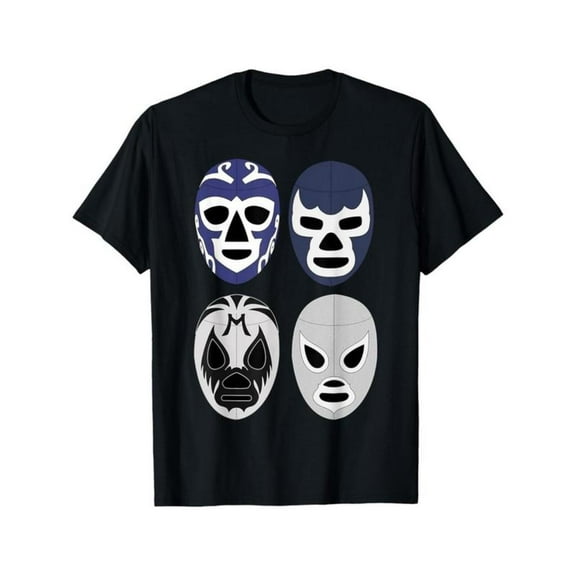 100% Cotton Lucha Libre Wrestler Applique Mens T-Shirt