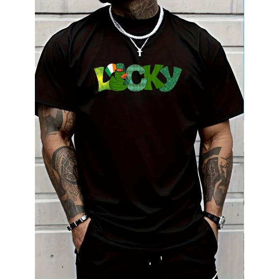 100% Cotton Lucky Rubber Duck St Patricks Day Duck Ireland flag T-Shirt Graphic T-shirts for men and women