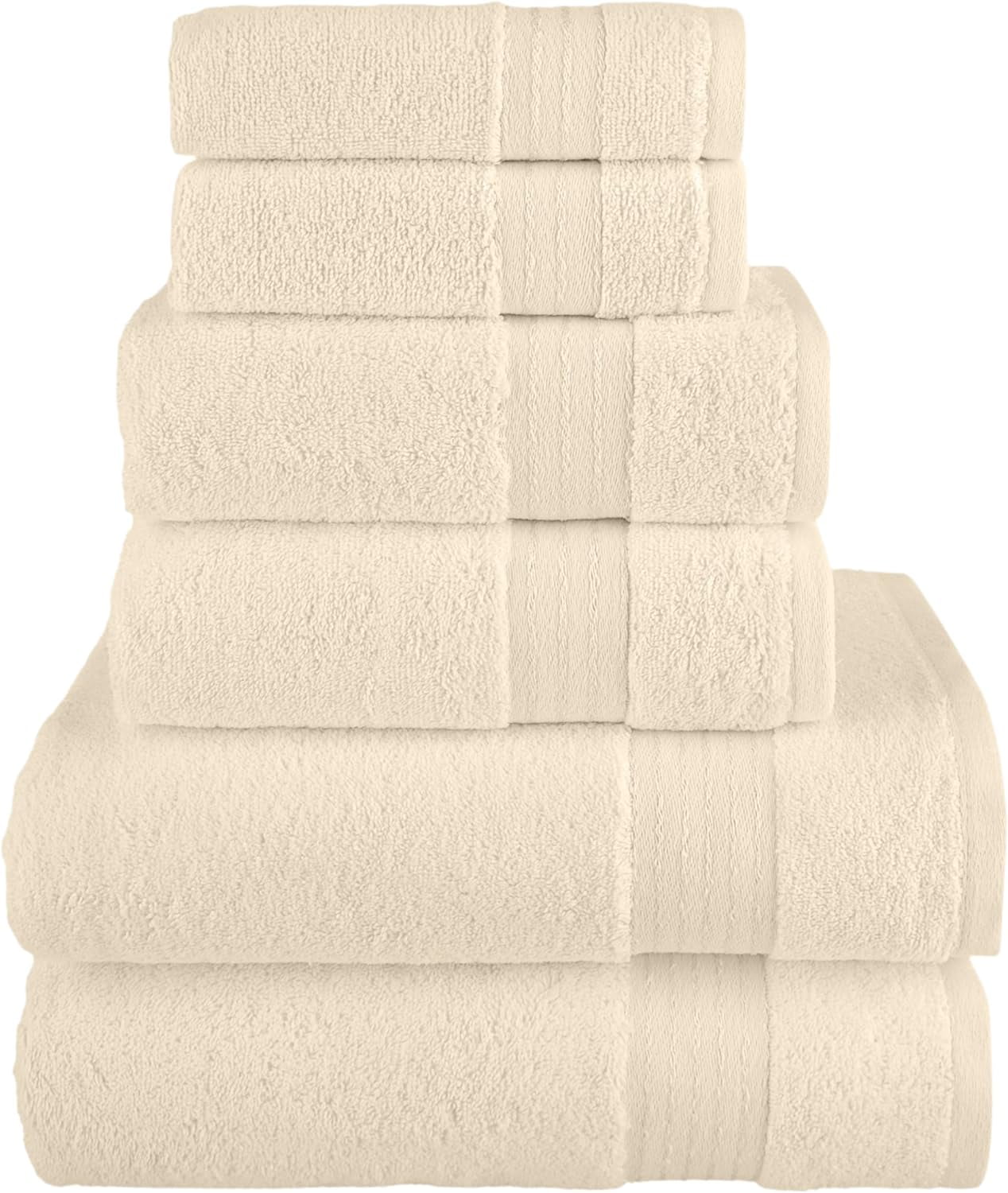 Comfort Luxury Bathroom Towels Set - 100% Cotton, Ivory - Walmart.com