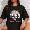 thumbnail image 1 of 100% Cotton Made in 1959 Floral 67th Birthday Gifts Women 67 Years Old T-Shirt, 1 of 5