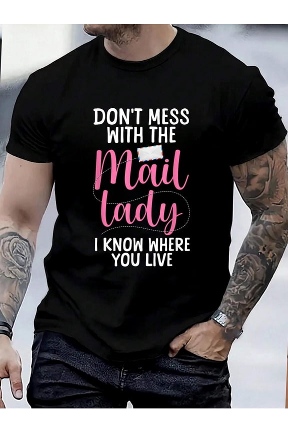 100% Cotton Mail Lady Design Girls Mail Carrier Postal Worker T-Shirt