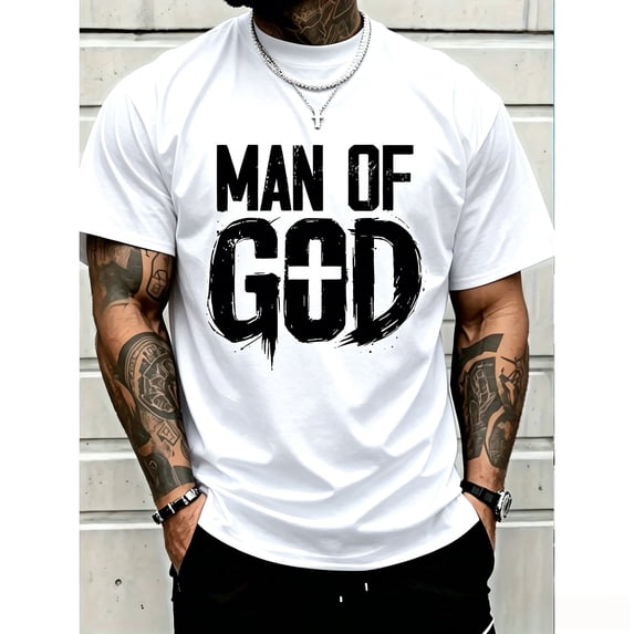 100% Cotton Man Of God I Jesus T-Shirt Women's Men Graphic Tee