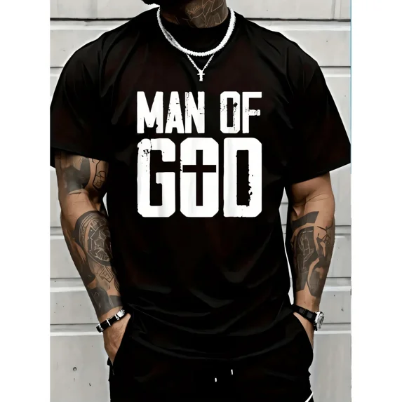 100% Cotton Man Of God I Jesus T-Shirt Women's Men Graphic