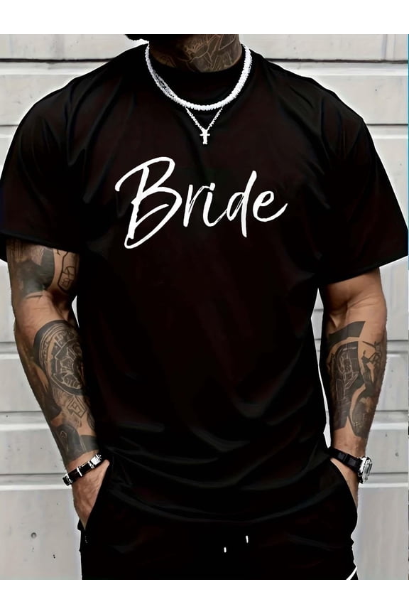 100% Cotton Matching Getting Ready Bride & Groom Wedding Gifts Bride T-Shirt Small Graphic T-shirts for men and women