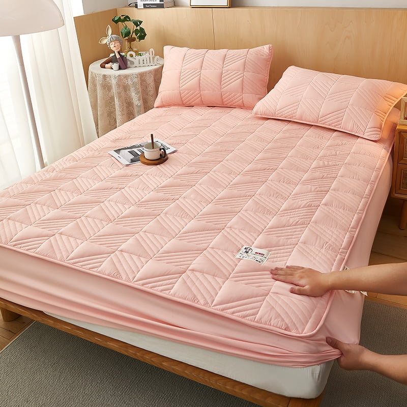 100 Cotton Mattress Cover High Quality Soy Fibre Quilted Thicken