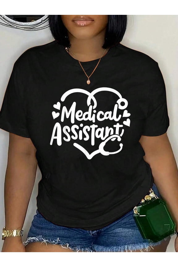 100% Cotton Medical Assistant MA Certified Medical Assistant CMA T-Shirt Women's Men's Graphic Tee Casual Tops
