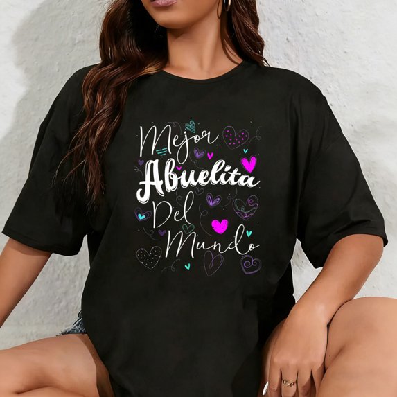 100% Cotton Mejor Abuelita Shirt Best Grandma Spanish Mothers Day Gifts