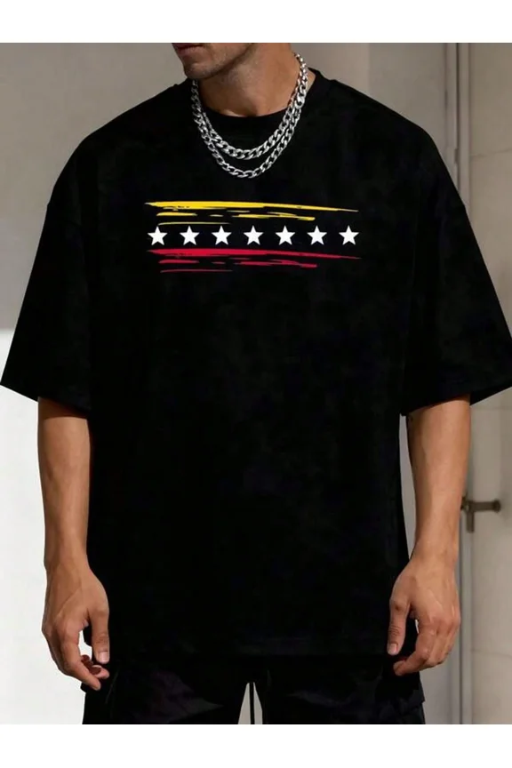 100% Cotton Men's T-Shirt Big Stars Minimalist-Shirt