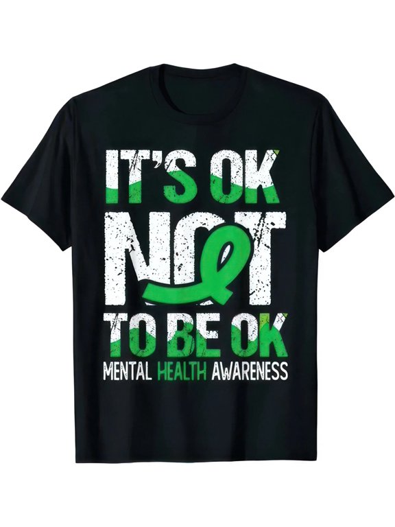 100% Cotton Mental Health Matters Graphic T-Shirt, Colorful Brain Awareness Shirt, Inspirational Self Care Wellness Tee for Men Women, Mental Health Support Gift, Positive Quote Casual Short Sleeve U