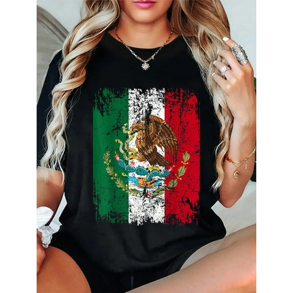100% Cotton Mexico Family Store MEXICO Flag Vintage Men Women MEXICO T-Shirt