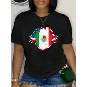 100% Cotton Mexico Lover Mexico Pride Libre Mexican Funny Patriot Premium T-Shirt Women's Men's Graphic Tee Casual Tops